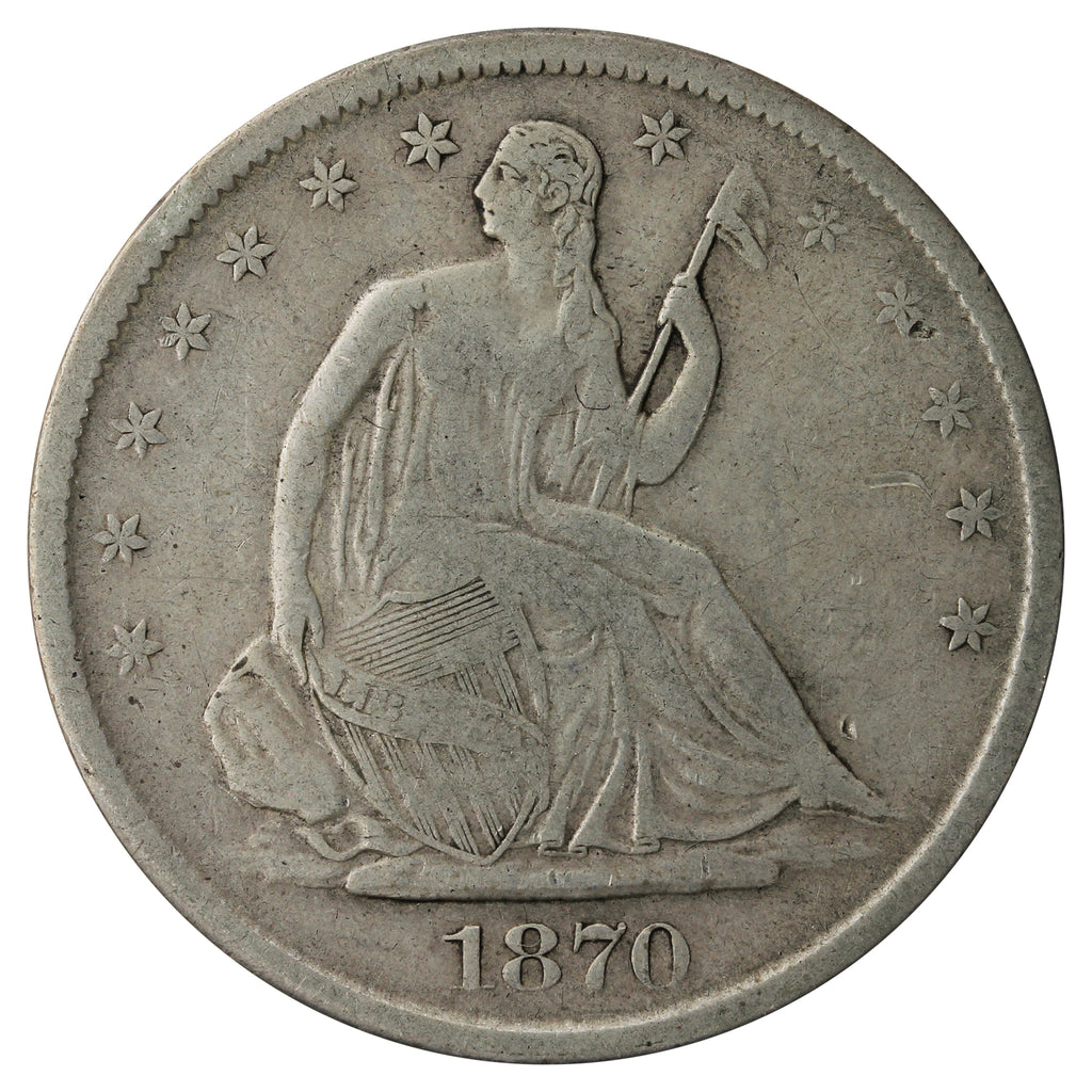 1870 USA Half Dollar F-VF (F15) $