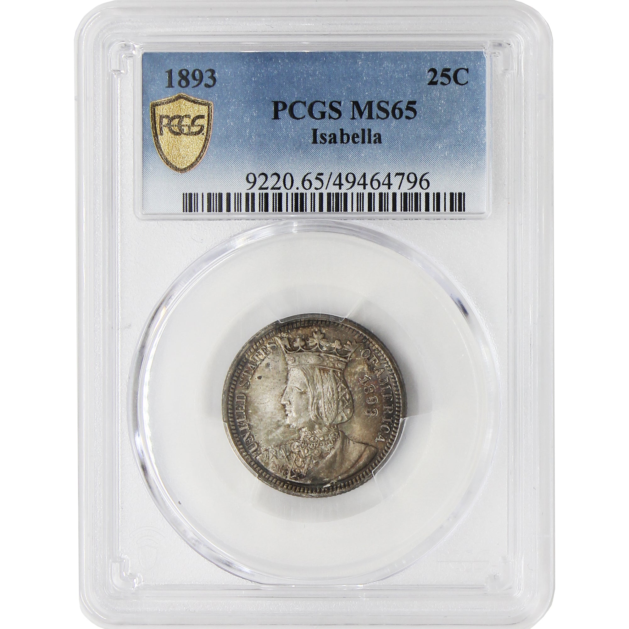 1893 Isabella USA Quarter PCGS Certified MS65 – Colonial Acres Coins