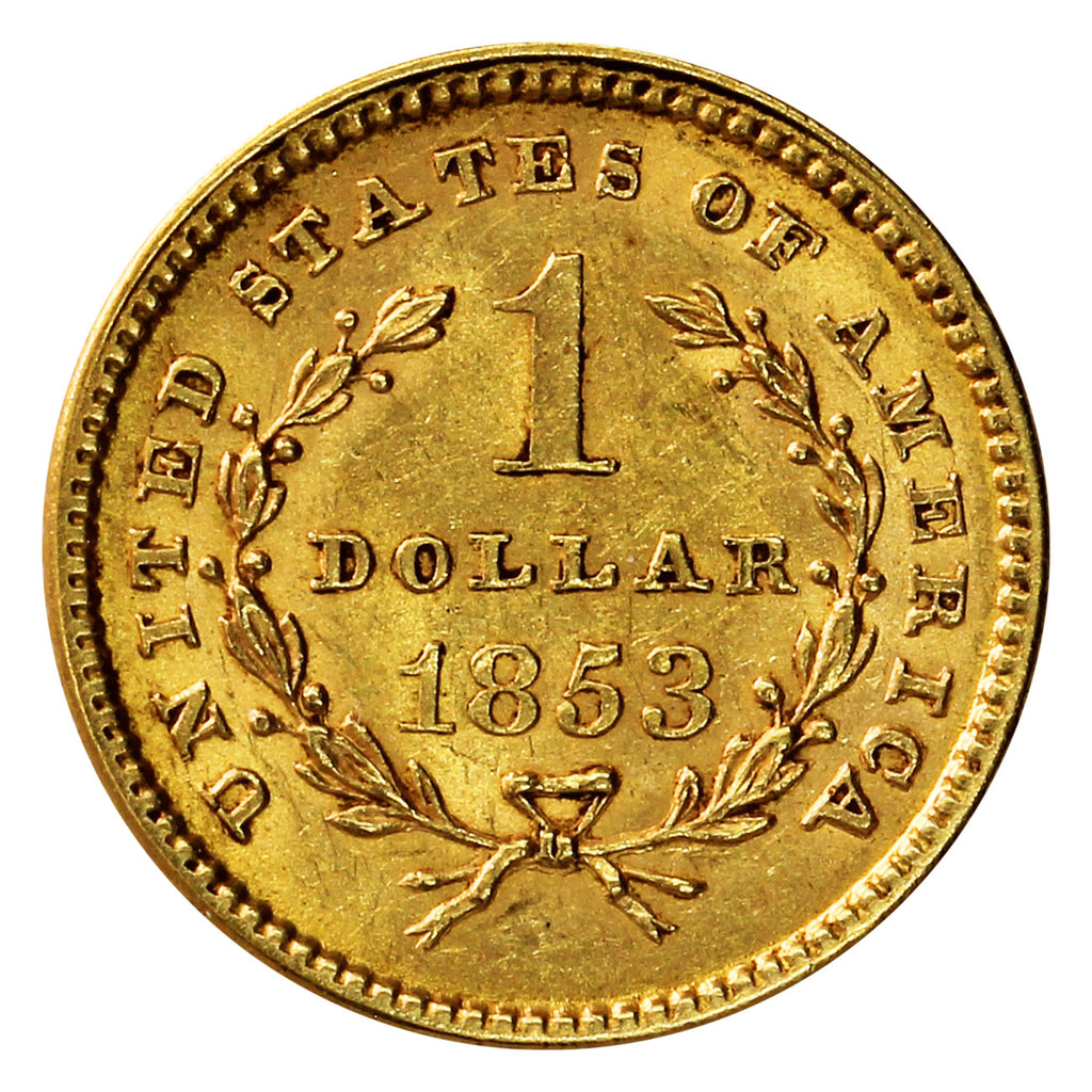 1853 USA Gold Dollar AU-UNC (AU55)