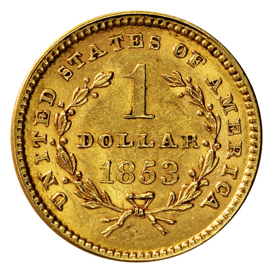 1853 USA Gold Dollar AU-UNC (AU55)