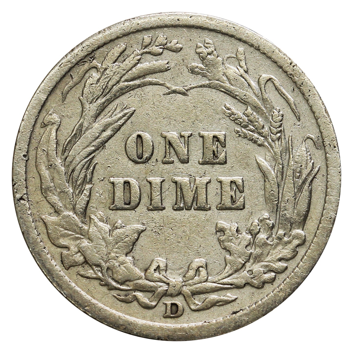 1910 D USA Dime Fine (F12)