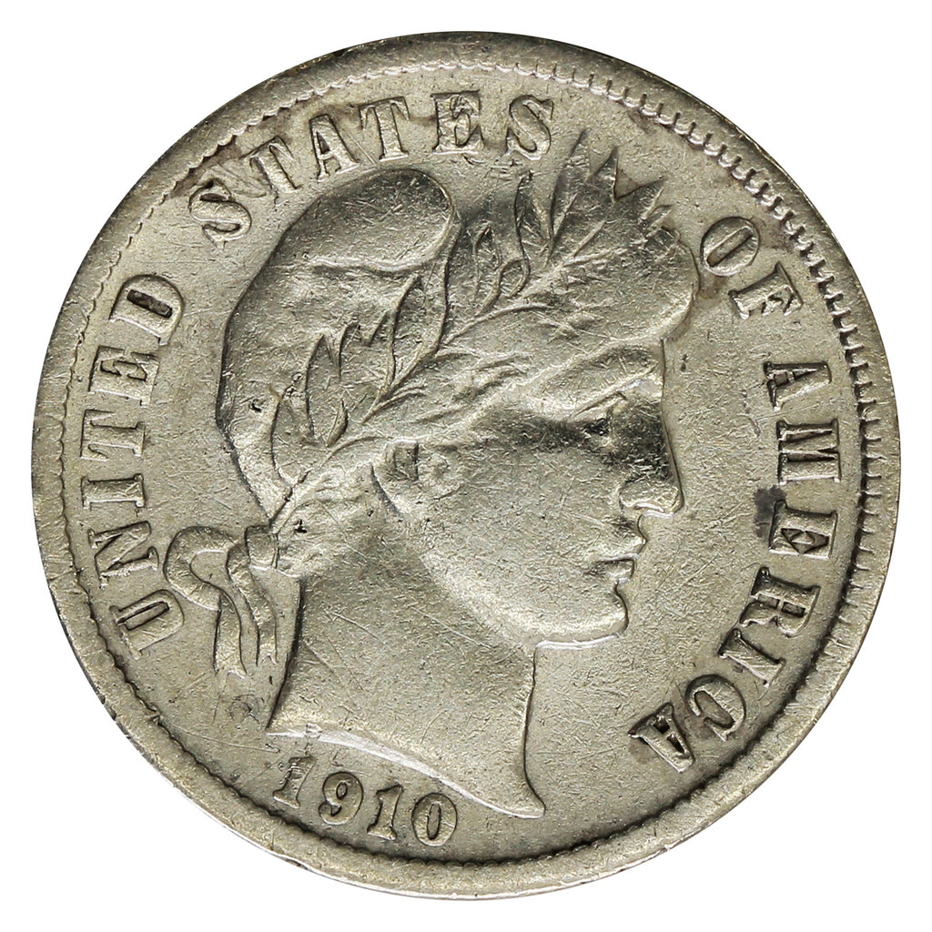 1910 D USA Dime Fine (F12)