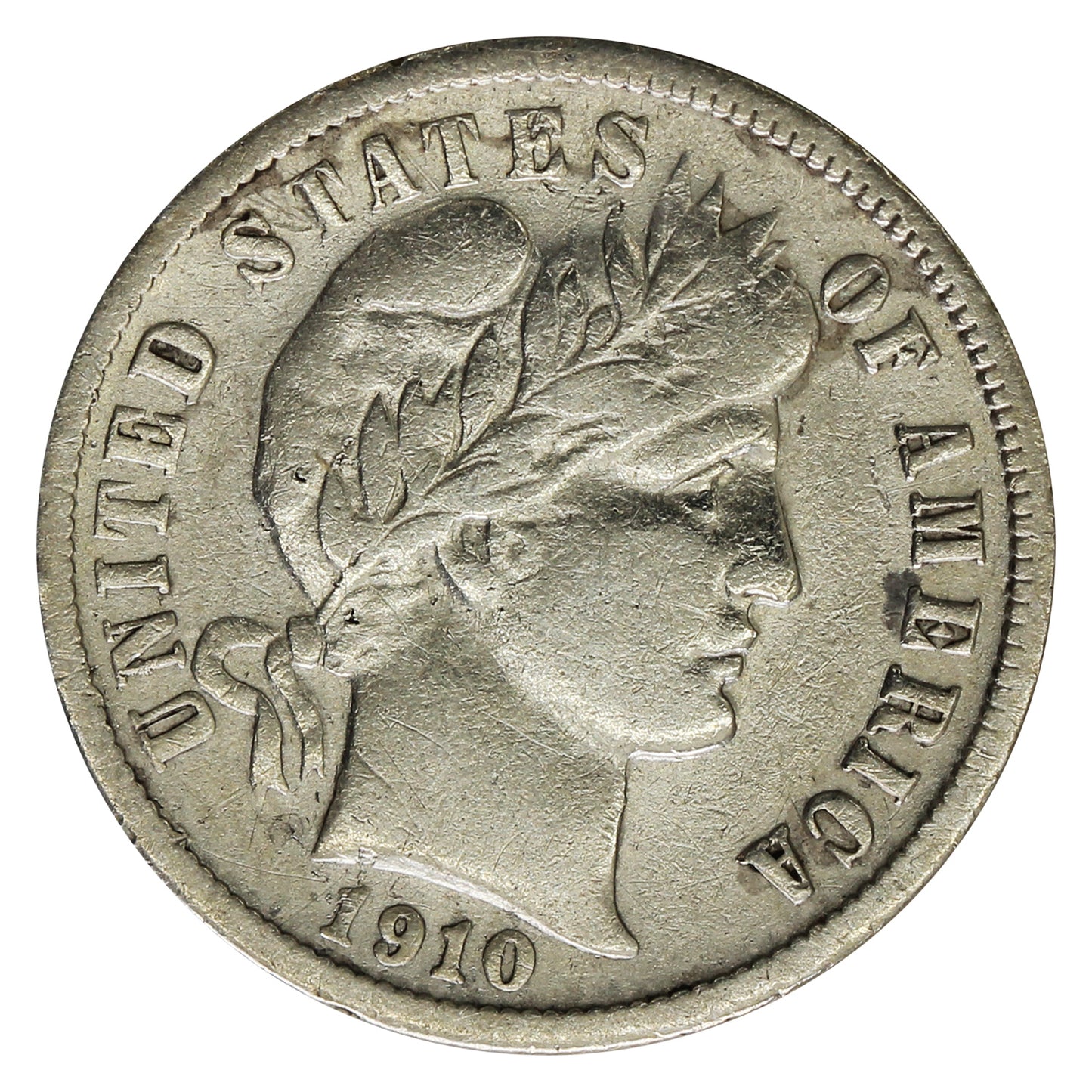 1910 D USA Dime Fine (F12)