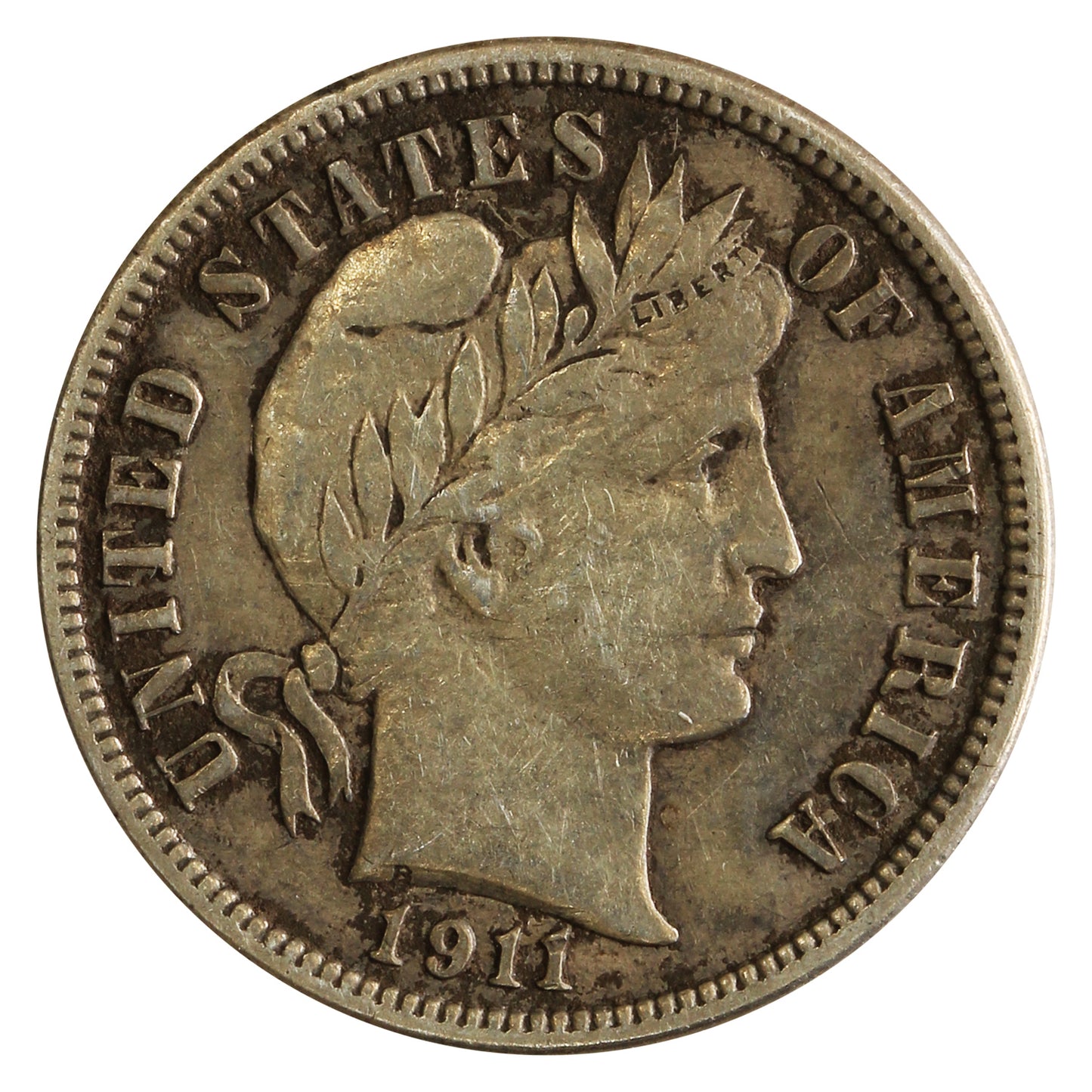 1911 USA Dime Very Fine (VF20)