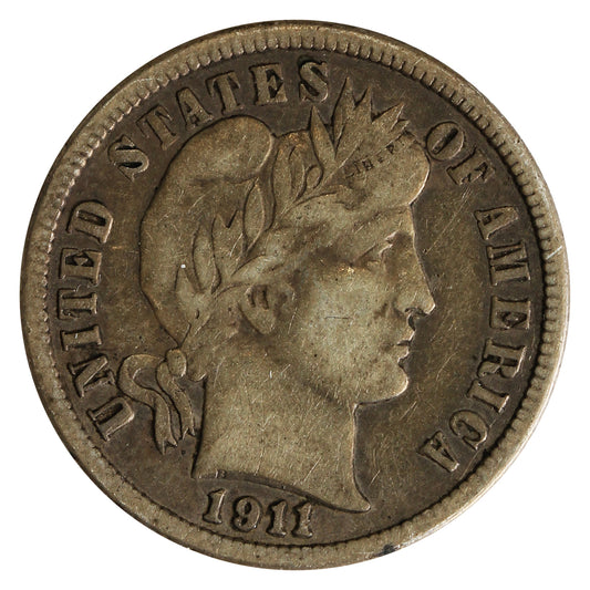 1911 D USA Dime Fine (F12)