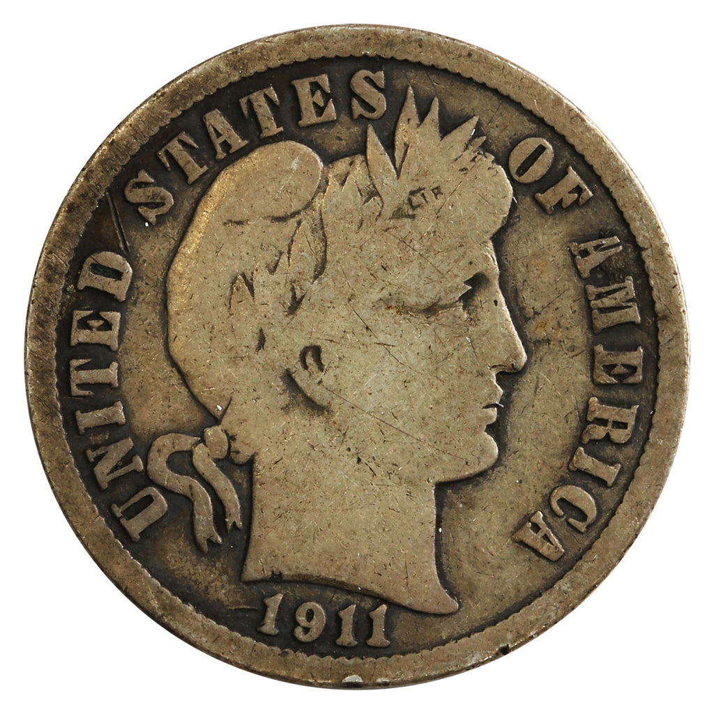 1911 D USA Dime Very Good (VG8)