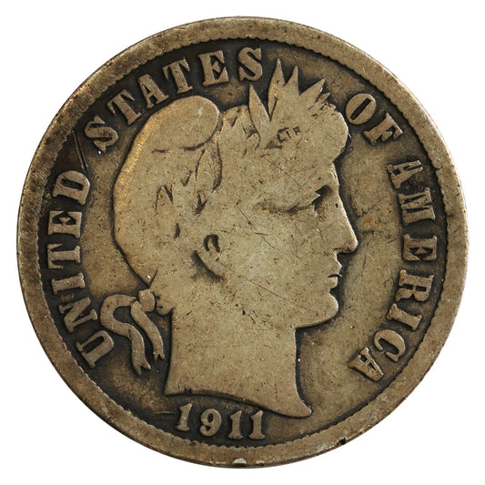 1911 D USA Dime Very Good (VG8)