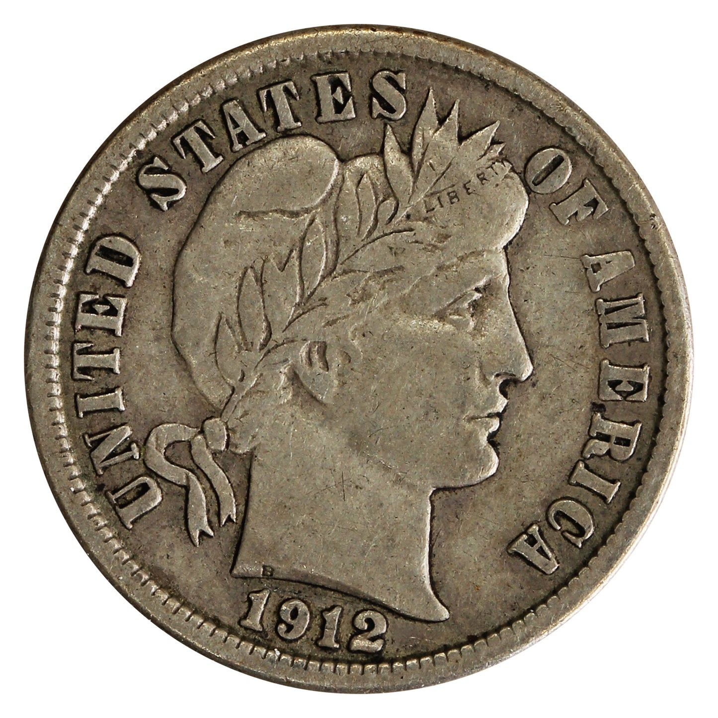 1912 D USA Dime F-VF (F15)
