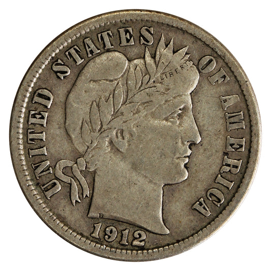 1912 D USA Dime F-VF (F15)
