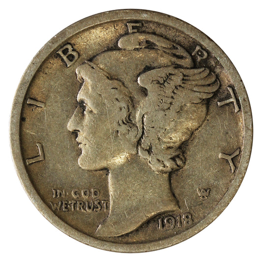 1918 USA Dime F-VF (F15)