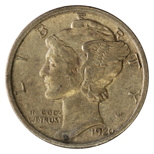 1920 D USA Dime Very Fine (VF20)