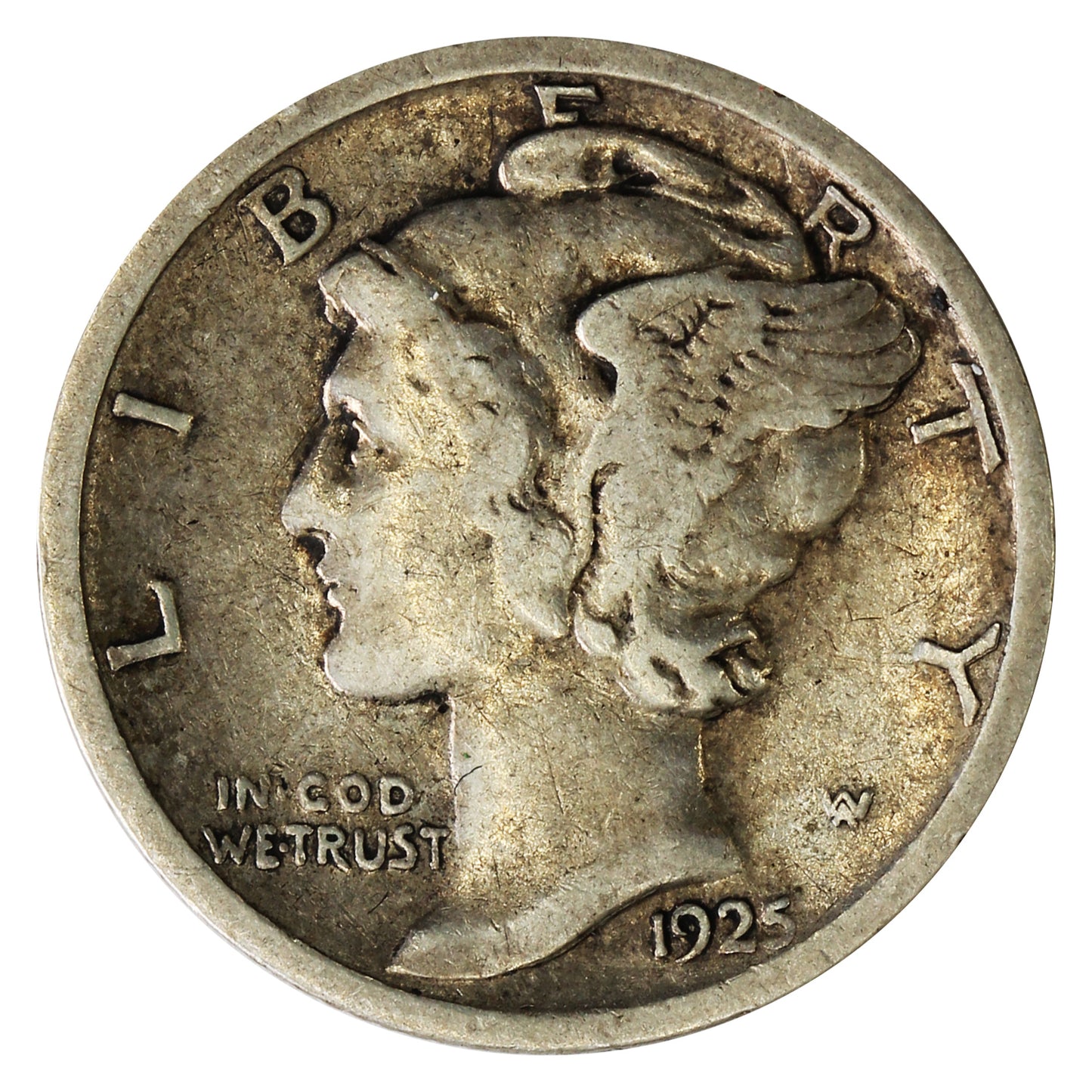 1925 USA Dime F-VF (F15)