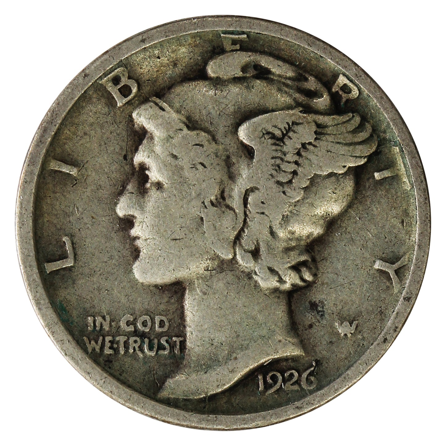 1926 D USA Dime Fine (F12)