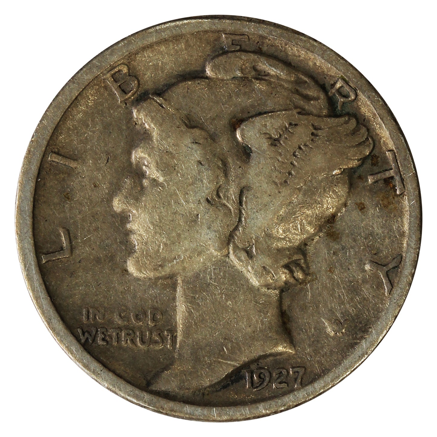 1927 D USA Dime VG-F (VG10)
