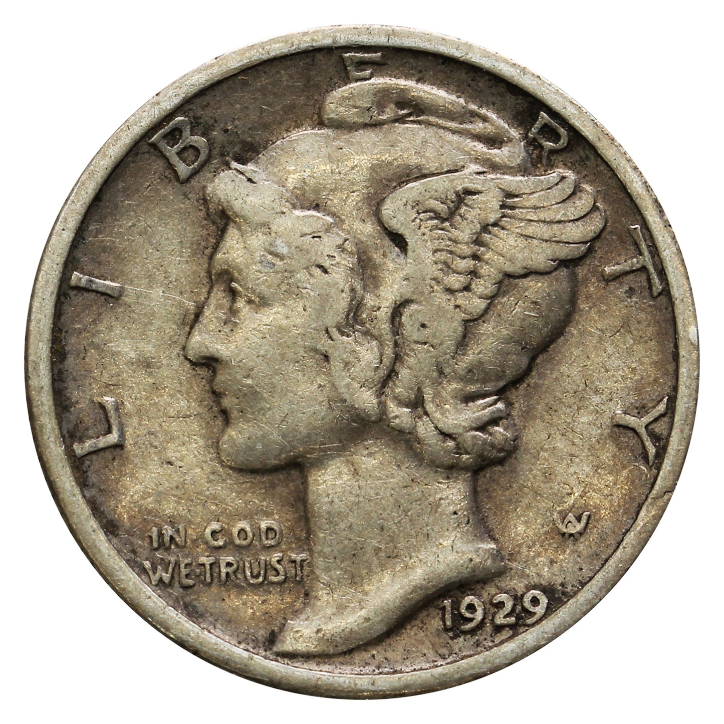 1929 USA Dime F-VF (F15)