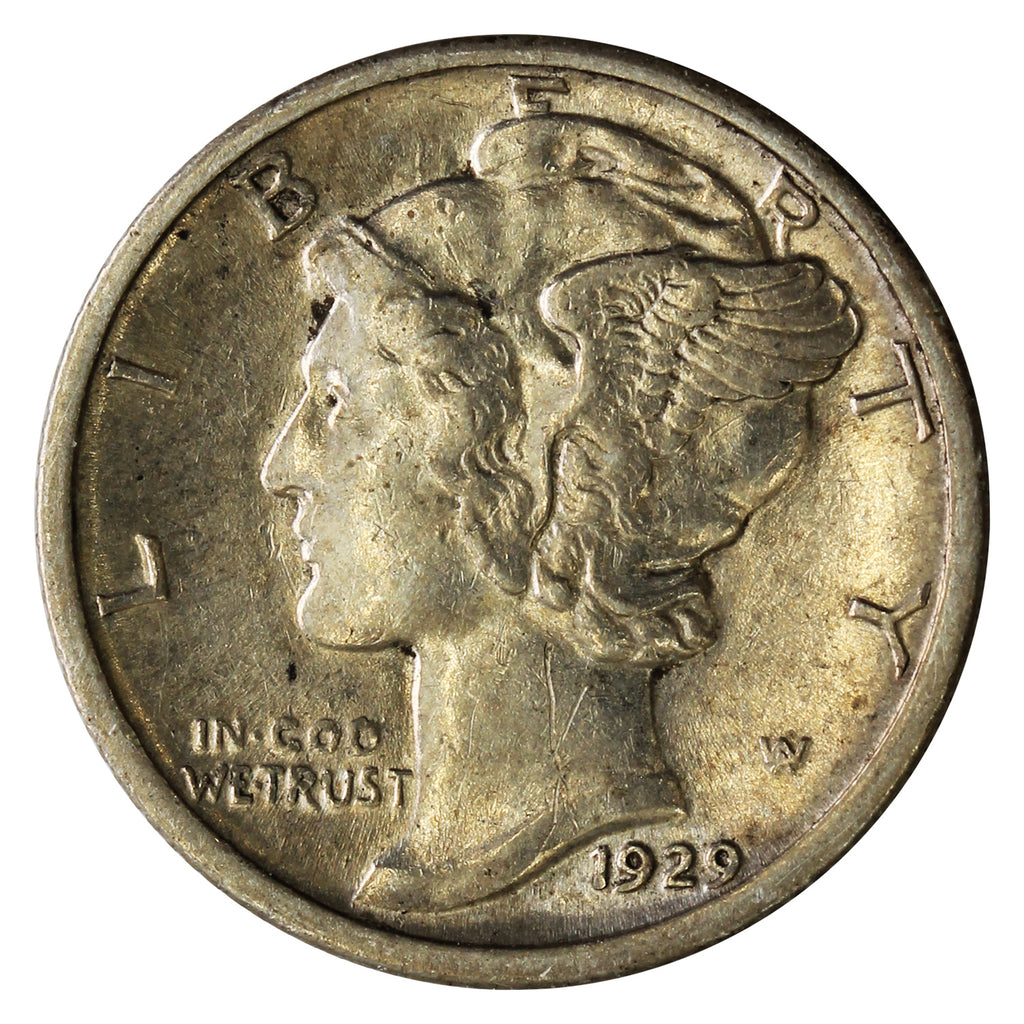 1929 S USA Dime EF-AU (EF45)
