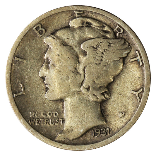 1931 D USA Dime Fine (F12)