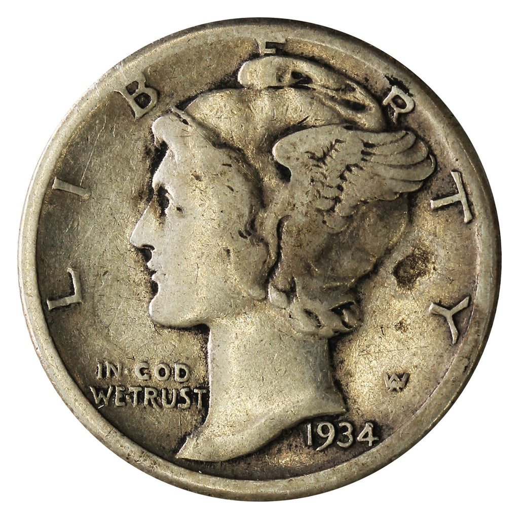 1934 USA Dime F-VF (F15)
