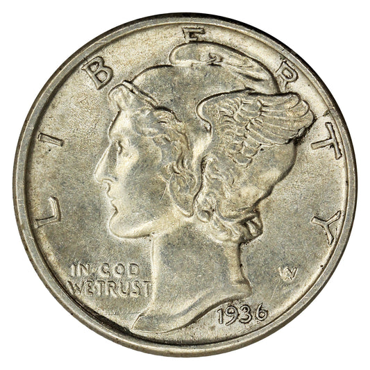 1936 USA Dime AU-UNC (AU55)