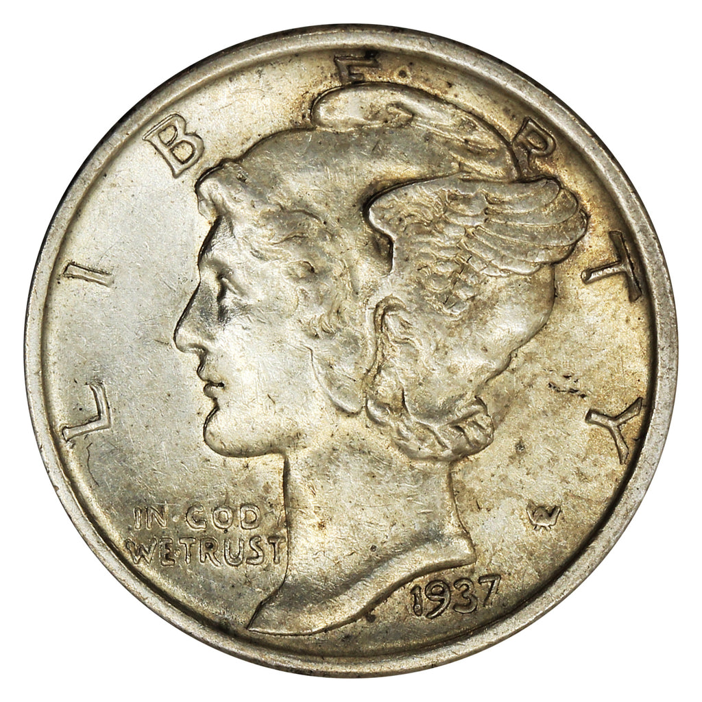 1937 S USA Dime EF-AU (EF45)