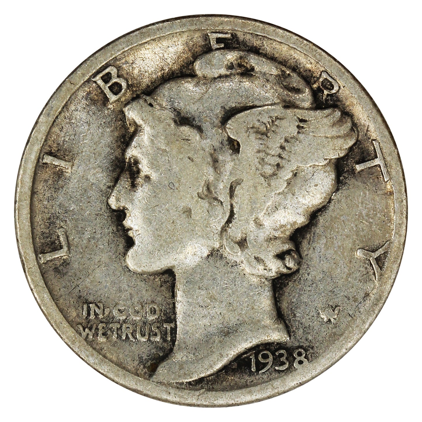 1938 USA Dime F-VF (F15)