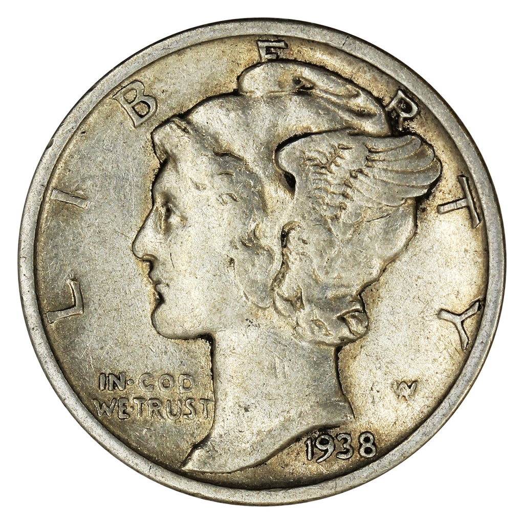 1938 D USA Dime F-VF (F15)