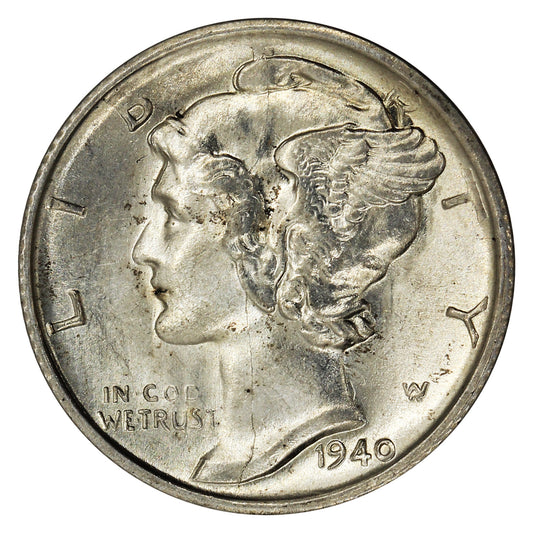 1940 S USA Dime UNC+ (MS62)