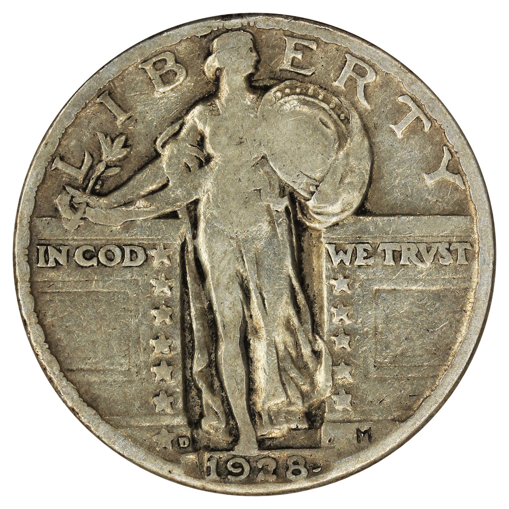 1928 D USA Quarter F-VF (F15)