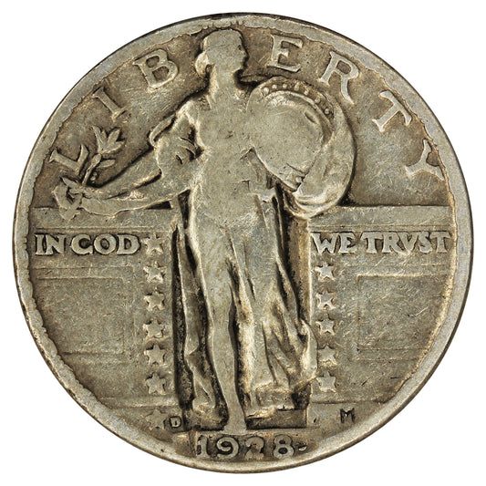 1928 D USA Quarter F-VF (F15)