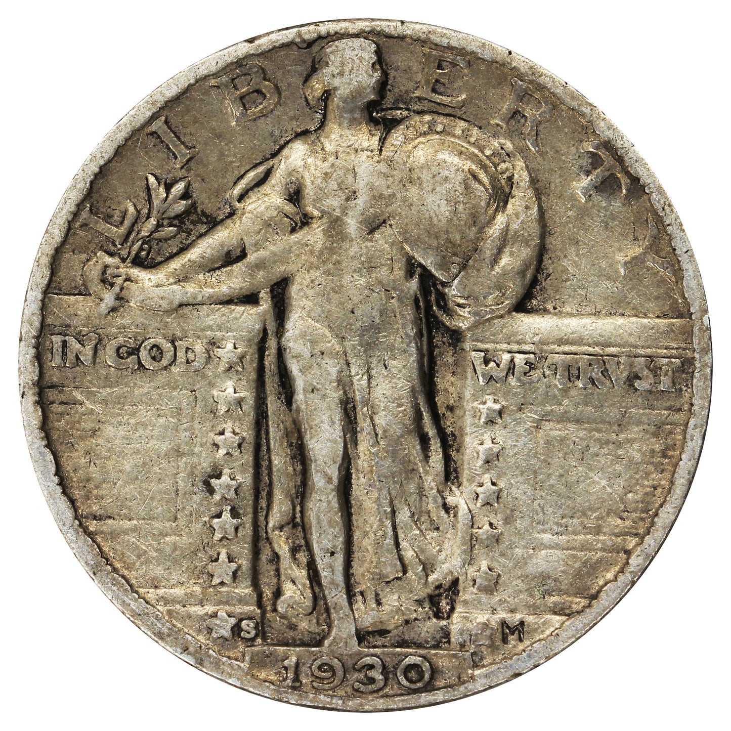 1930 S USA Quarter F-VF (F15)