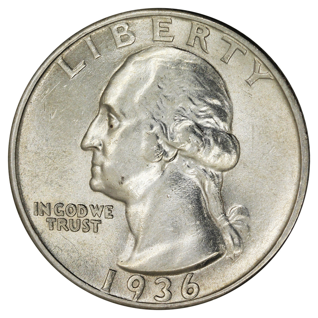 1936 USA Quarter UNC+ (MS62)