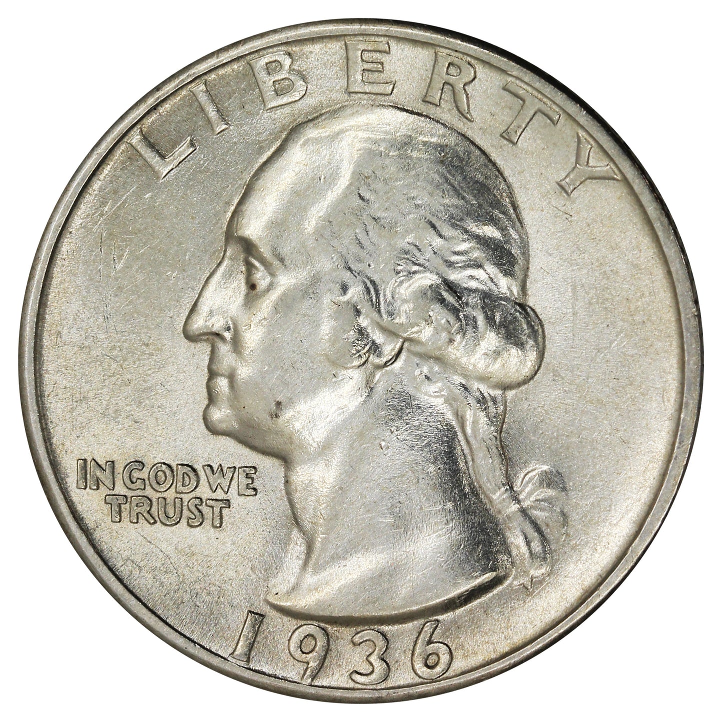 1936 USA Quarter UNC+ (MS62)