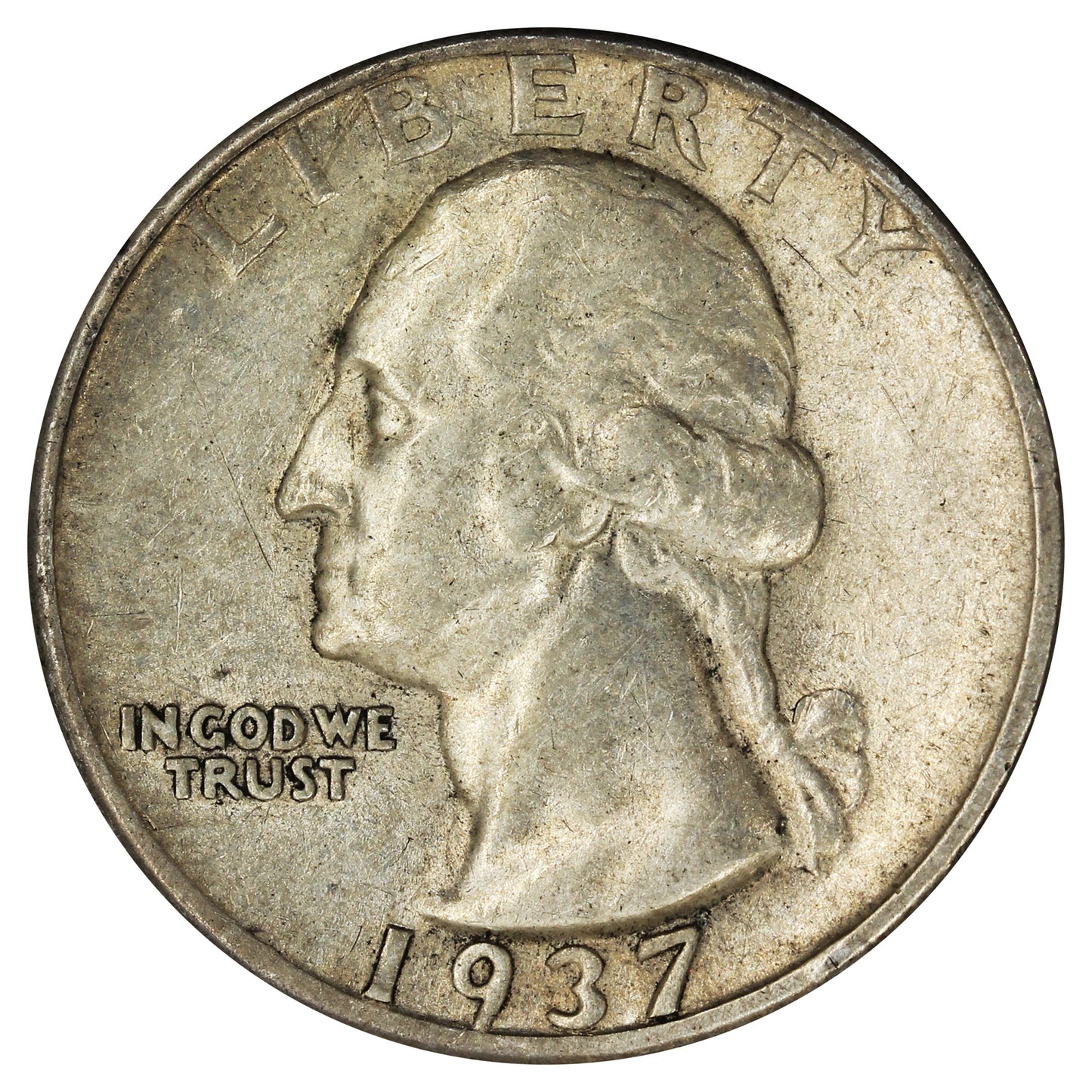 1937 D USA Quarter Extra Fine (EF40)