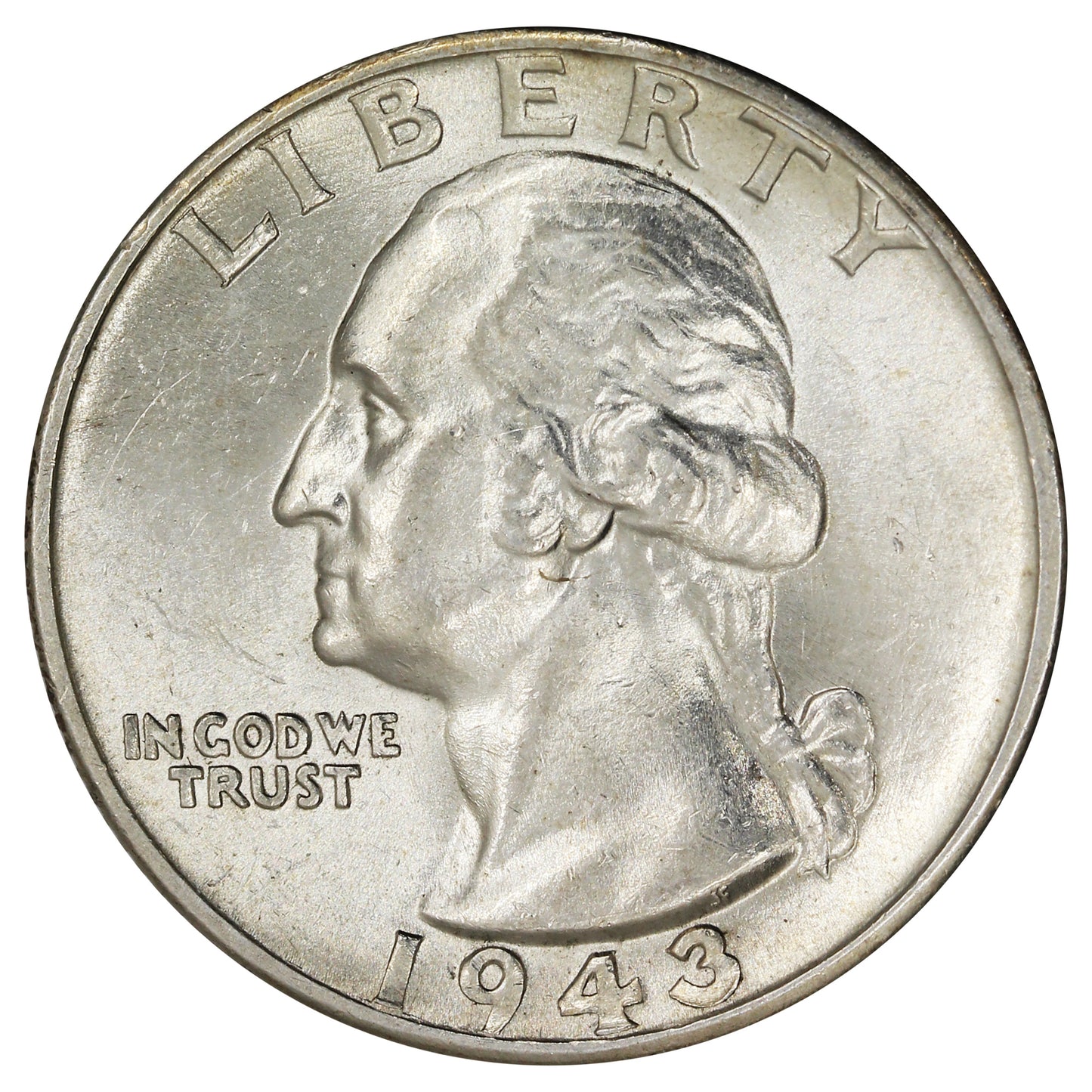 1943 D USA Quarter Brilliant Uncirculated (MS63)
