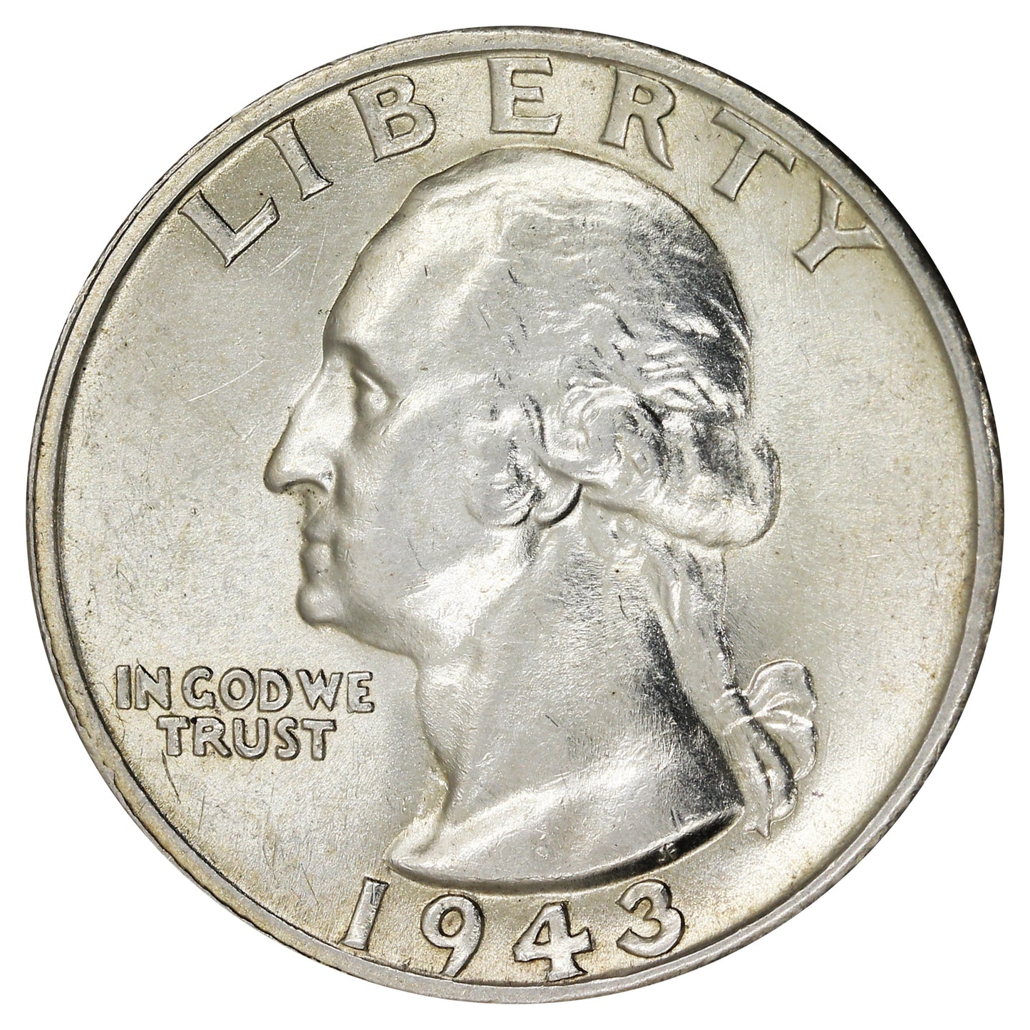 1943 S USA Quarter AU-UNC (AU55)