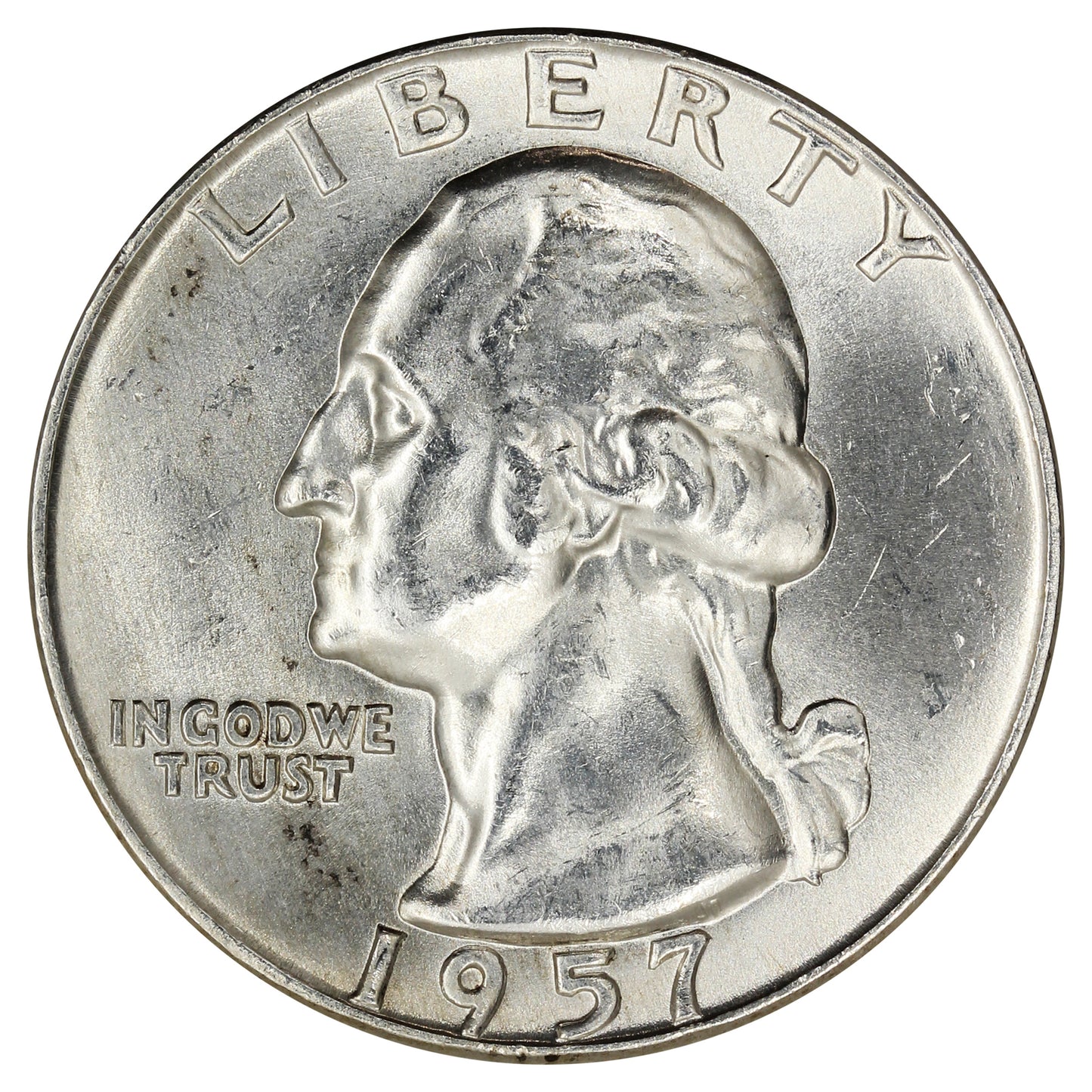 1957 D USA Quarter Choice Brilliant Uncirculated (MS64)