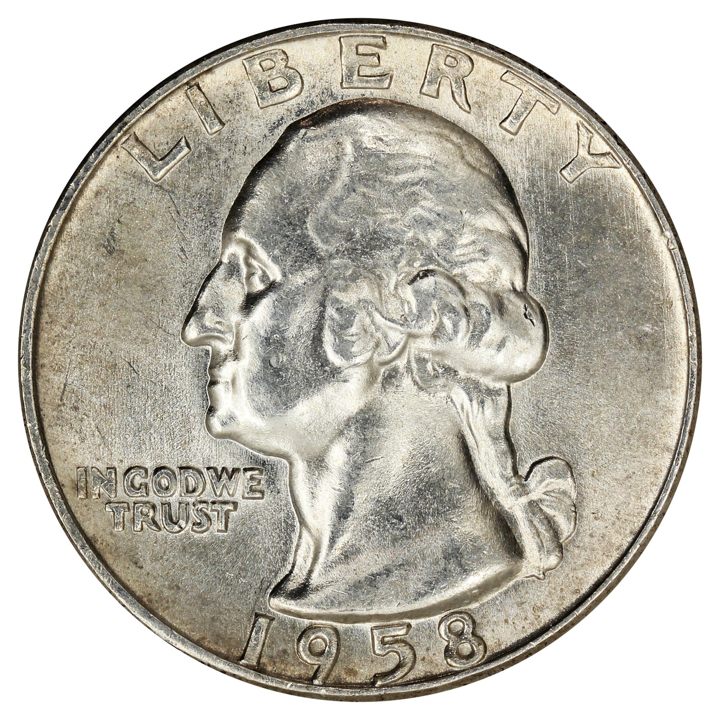 1958 D USA Quarter Choice Brilliant Uncirculated (MS63)