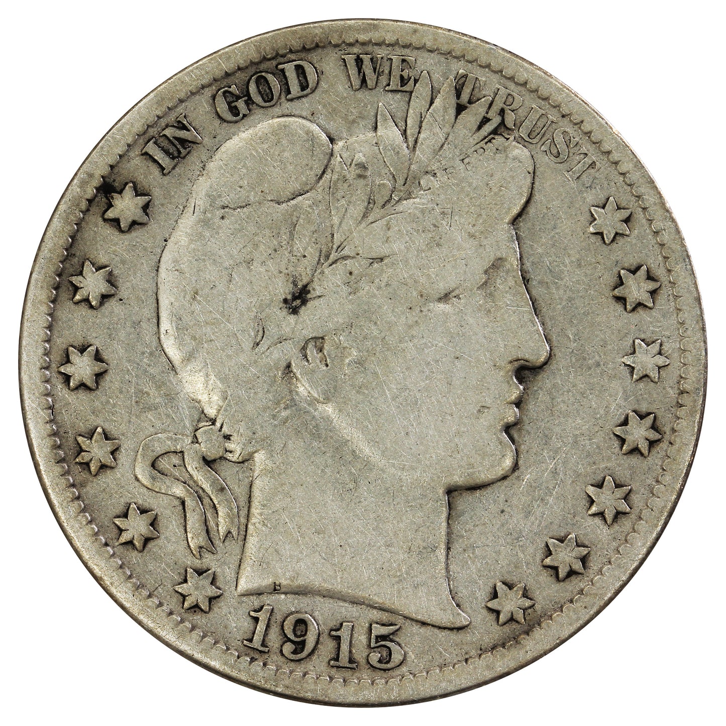 1915 D USA Half Dollar Fine (F12) $