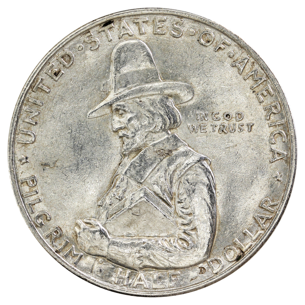 1920 Pilgrim Tercentenary USA Half Dollar AU-UNC (AU55) $