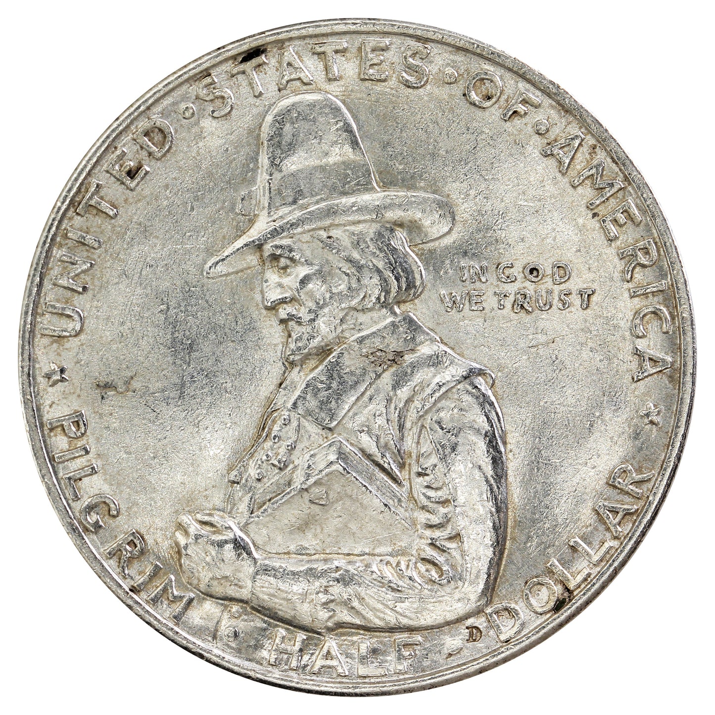 1920 Pilgrim Tercentenary USA Half Dollar AU-UNC (AU55) $