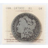 1879 CC USA Dollar ICCS Certified G4 (XWZ 885)