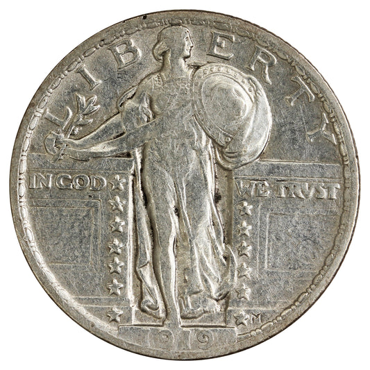 1919 USA Quarter EF-AU (EF45) $