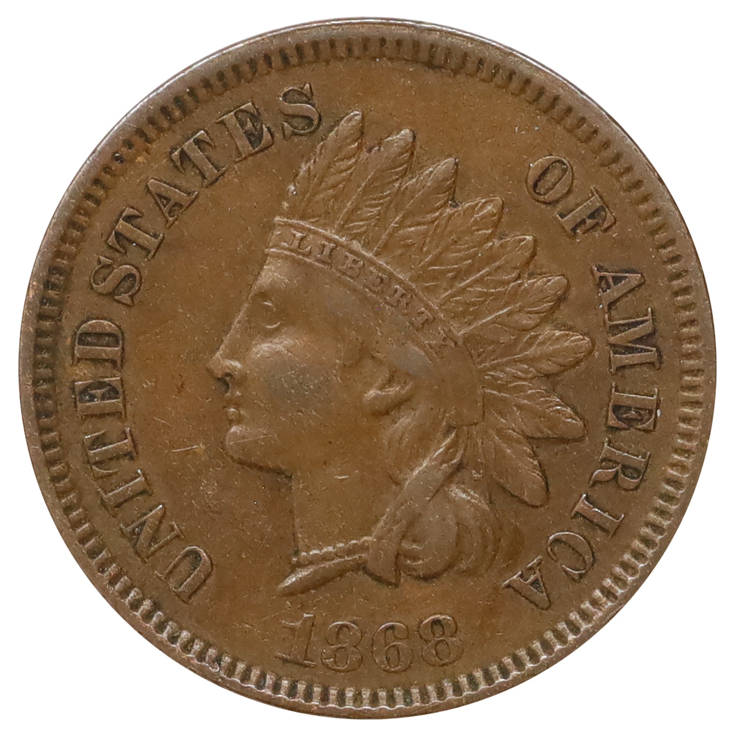 1868 USA Cent EF-AU (EF45) $