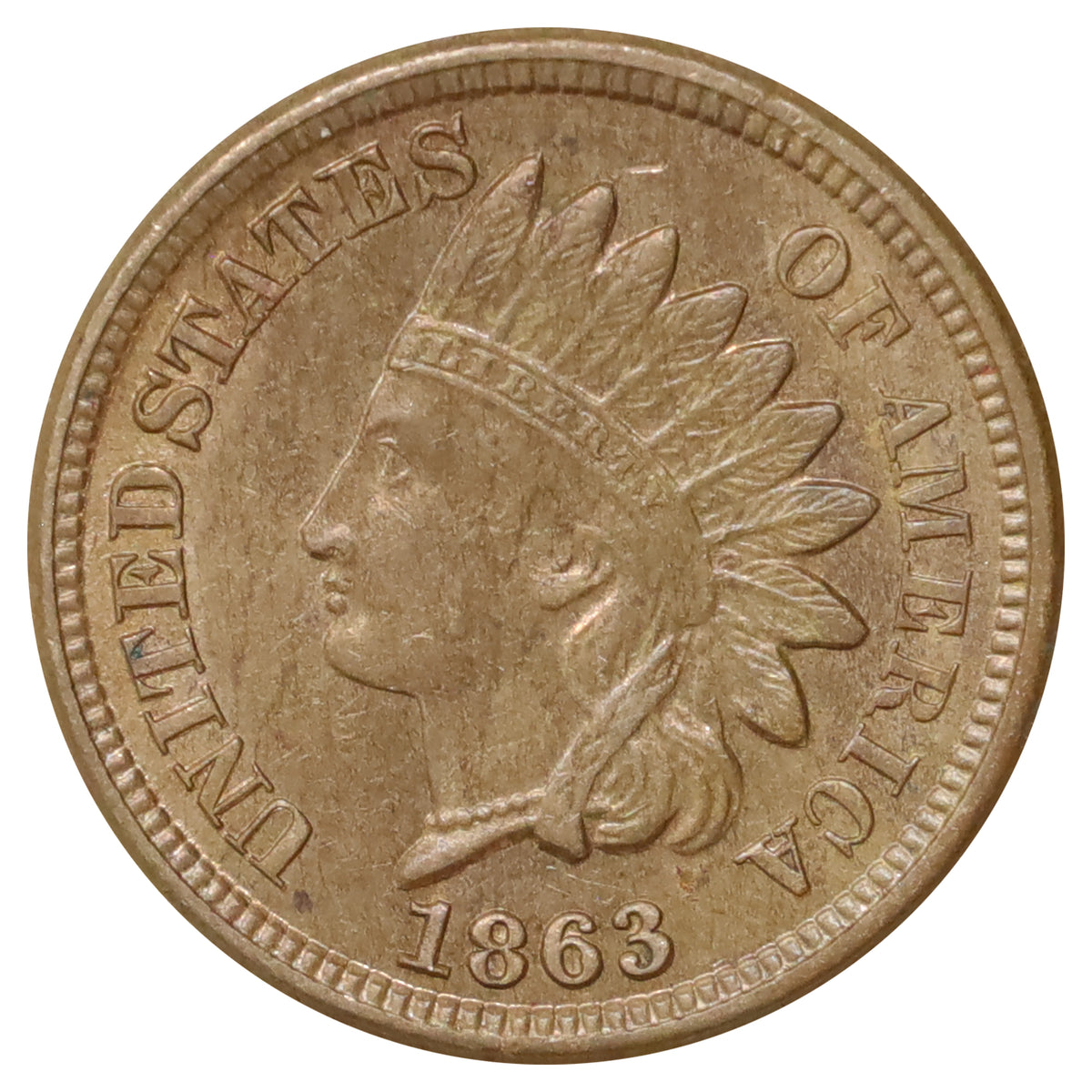 1863 USA Cent Uncirculated (MS60) $