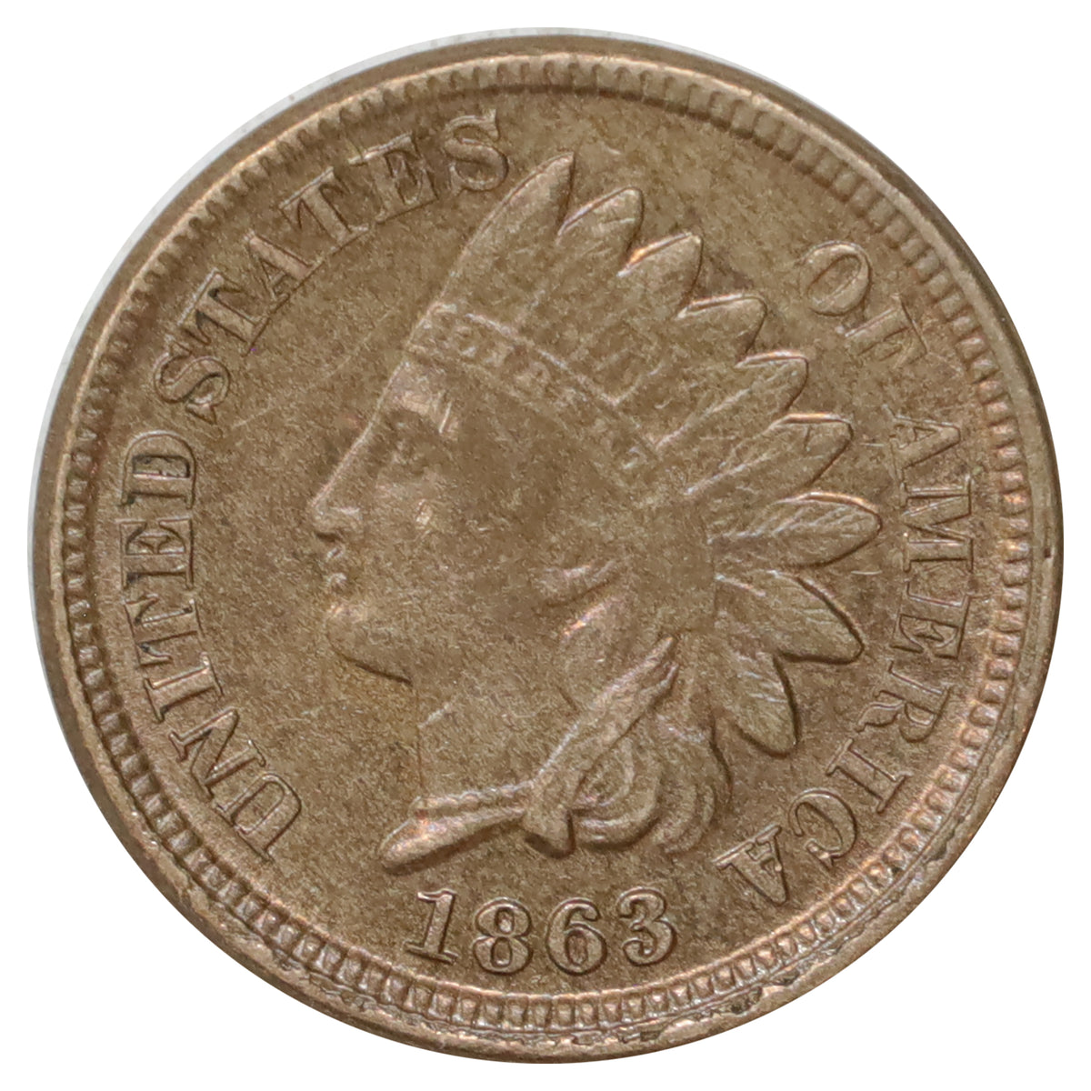 1863 USA Cent AU-UNC (AU55) $