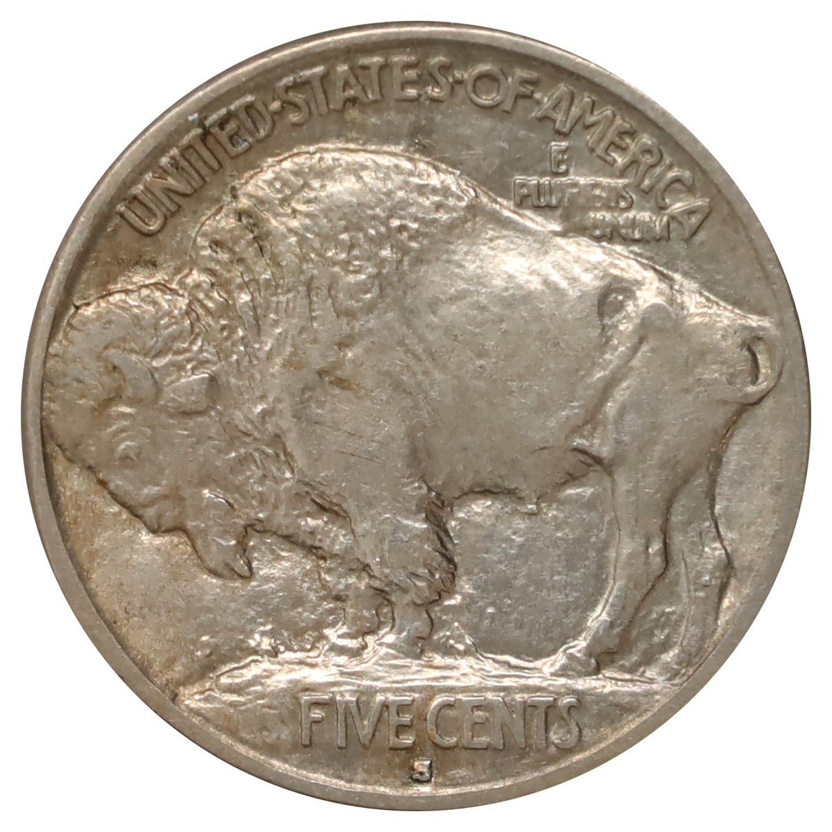 1913 S Var. 1 Raised Ground USA Nickel EF-AU (EF45) $