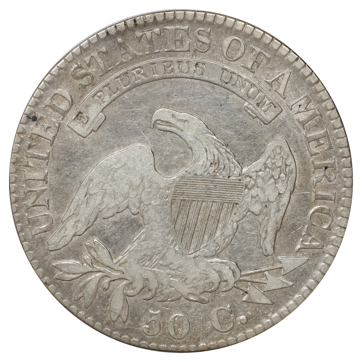 1823 Normal 3 USA Half Dollar VF-EF (VF30) Lustrous $