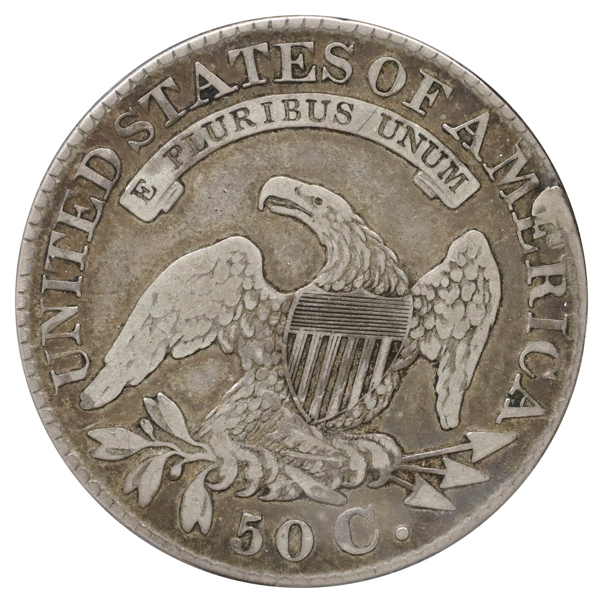 1827 Square Base 2 USA Half Dollar Very Fine (VF20) $