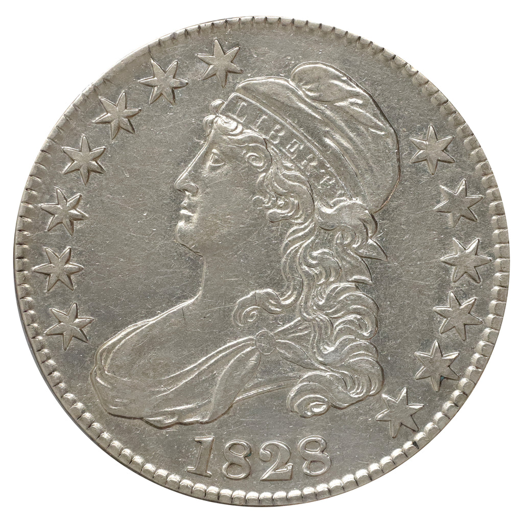 1828 Square Base 2, Large 8s USA Half Dollar Extra Fine (EF40) $
