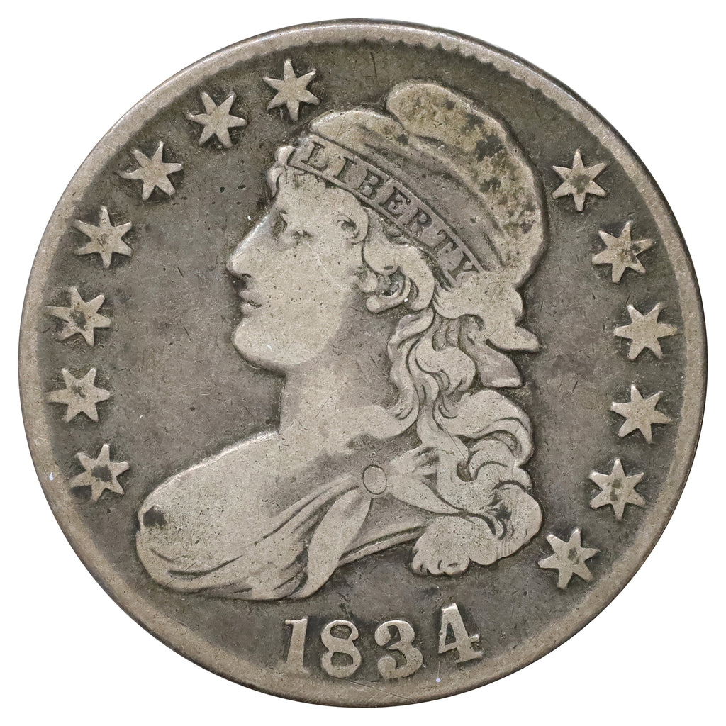 1834 Large Date Large Letters USA Half Dollar Very Fine (VF20) $
